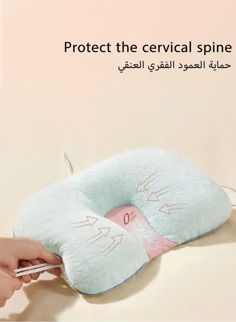 Gonice Scientific Baby Pillow for Neck Support & Head Shaping - Adjustable 3-Side Drawstring, Dual-Sided Breathable Cover, Machine Washable, Filled with PP Pearl Cotton (40cm x 25cm) - Image 5